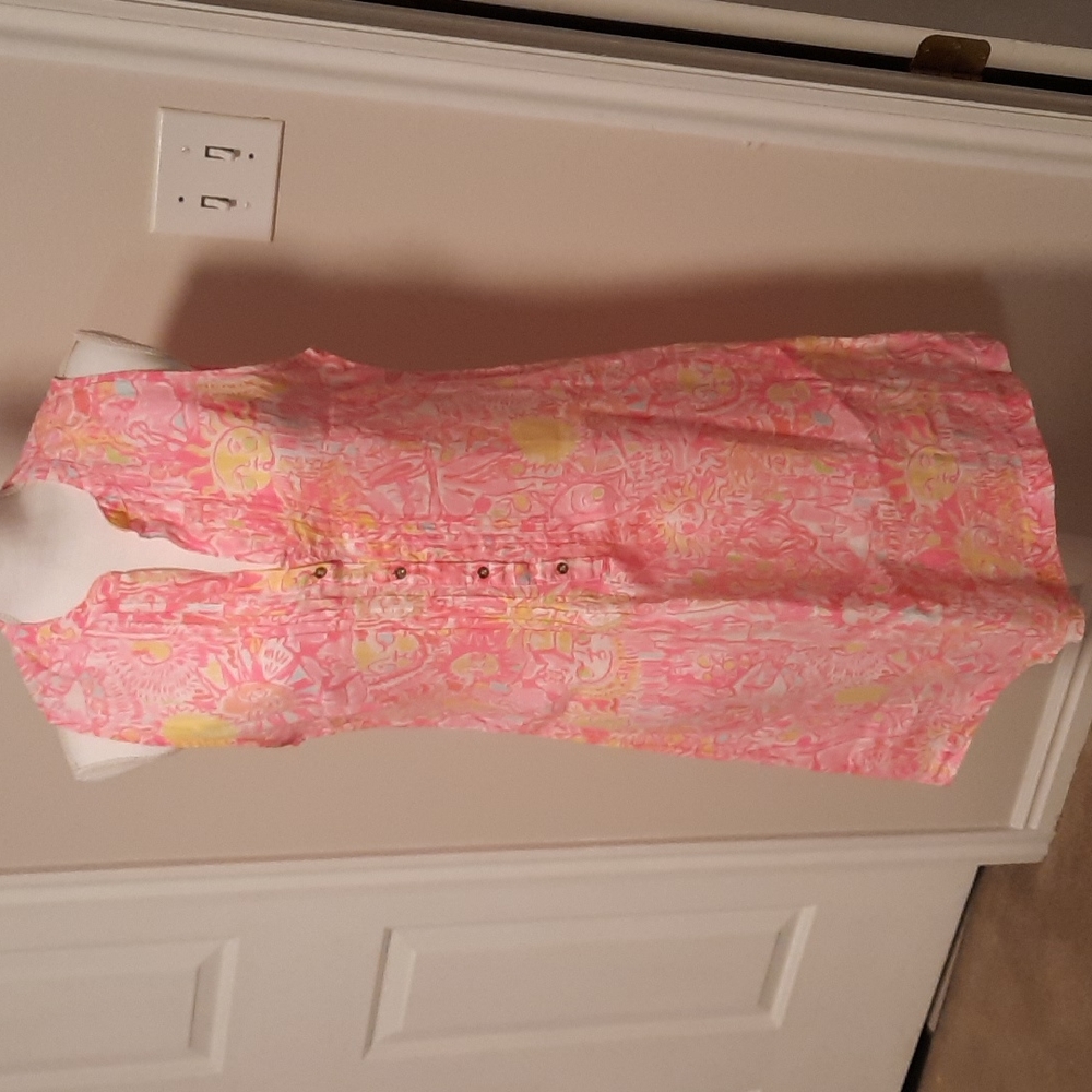Lily Pulitzer pink print cotton breezy sundress sz M